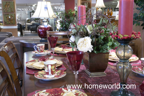 Festive dining table at HomeWorld Honolulu