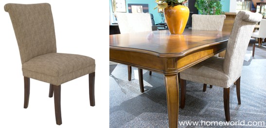 Barcelona Chair paired with the traditional Windward dining table.