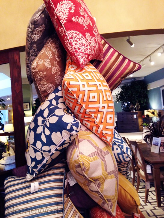 Pillows are easy to transport and quickly add depth and color to existing furniture. Price: $39. Different sizes available.