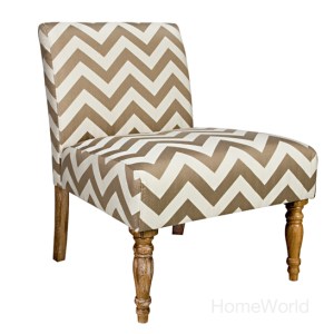 Bradstreet Chair in brown chevron by Angelo:HOME at HomeWorld.