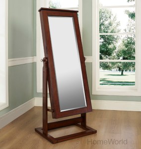 Hampton Chevel Jewelry Armoire by Powell. Shown closed at homeworld.com