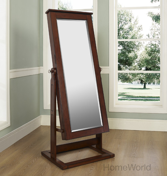 Hampton Chevel Jewelry Armoire by Powell. Shown closed at homeworld.com