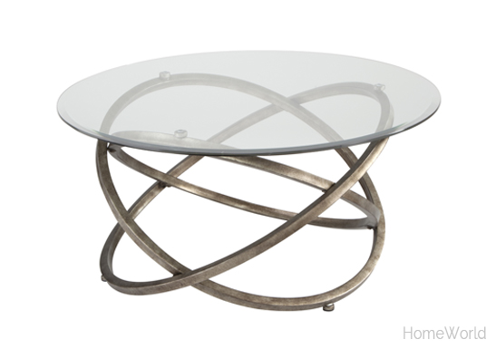 The stunning Escala collection includes the coffee table, round end table, and sofa table.